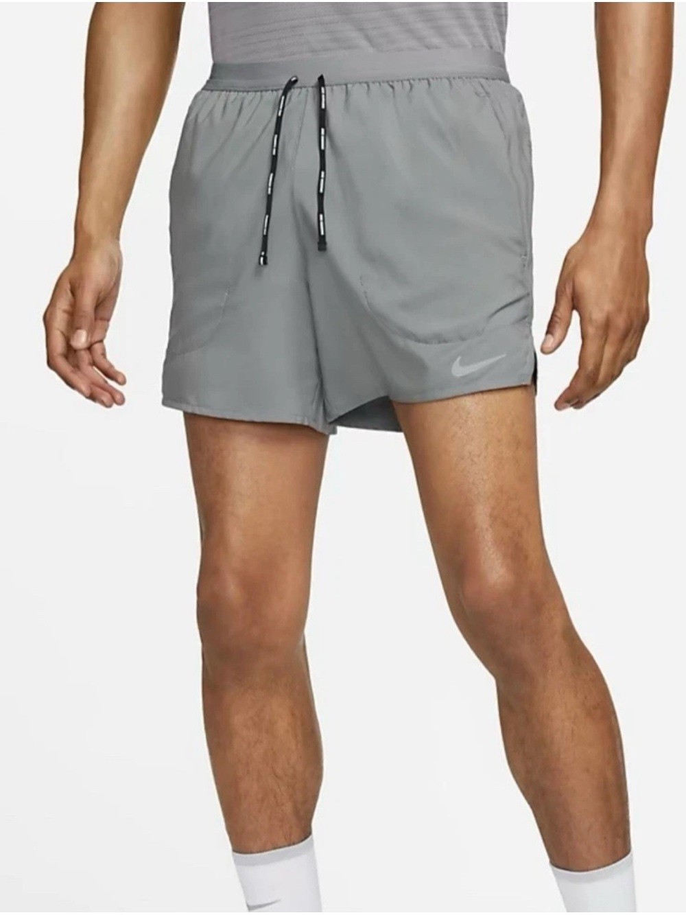 Nike Stride Flex Lined 5” Brief Running Shorts Men Size M Smoke Grey CJ5453-085